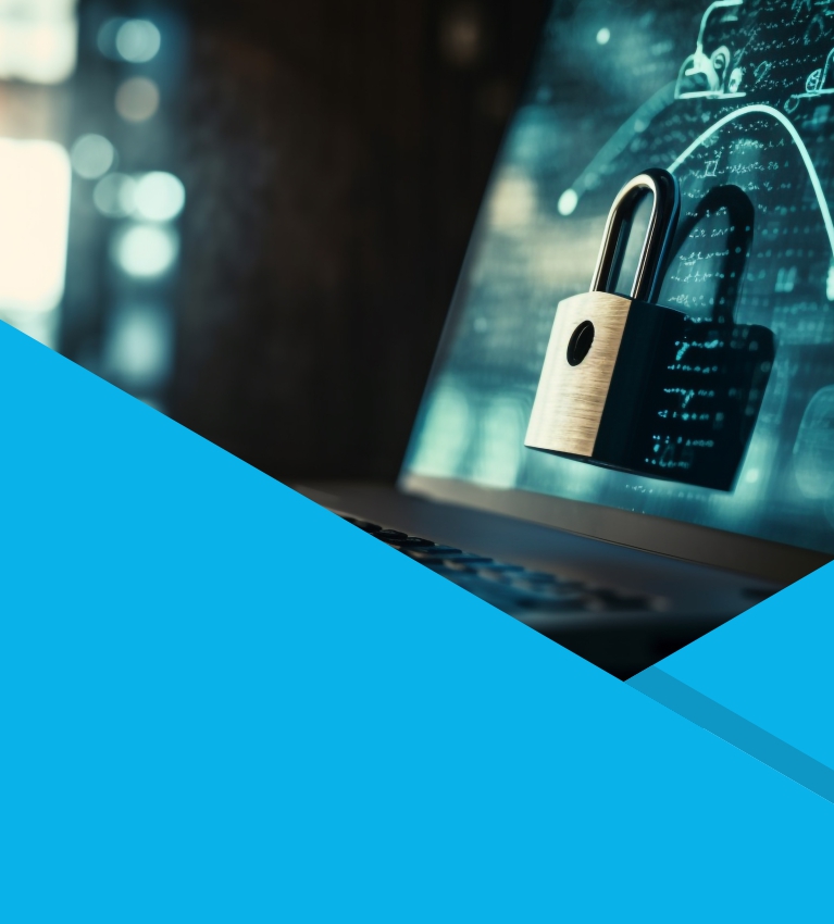 Employee using secure cloud platform for remote work