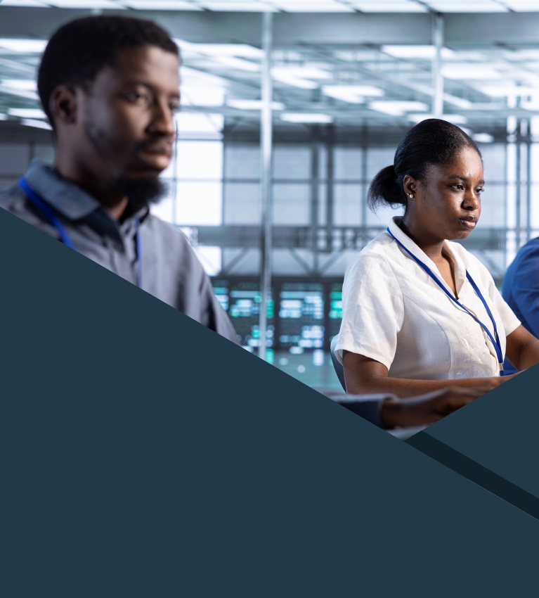 Government IT administrator reviewing compliant cloud infrastructure setup