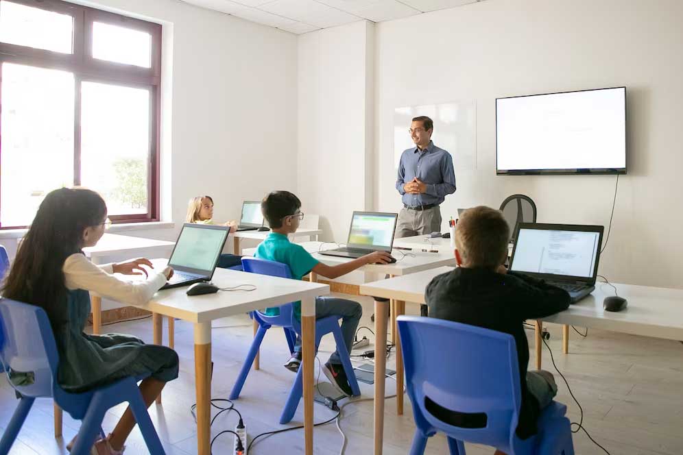 school-img1 Installed school computer lab with 30 learner PCs and teacher station